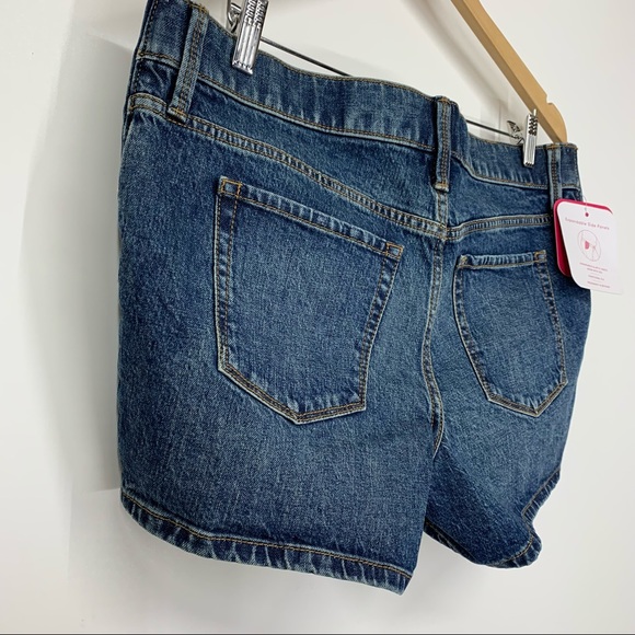 Isabel Maternity Expandable Side Panel Blue Jean Midi Shorts New Nwt Size 6 - Picture 6 of 15